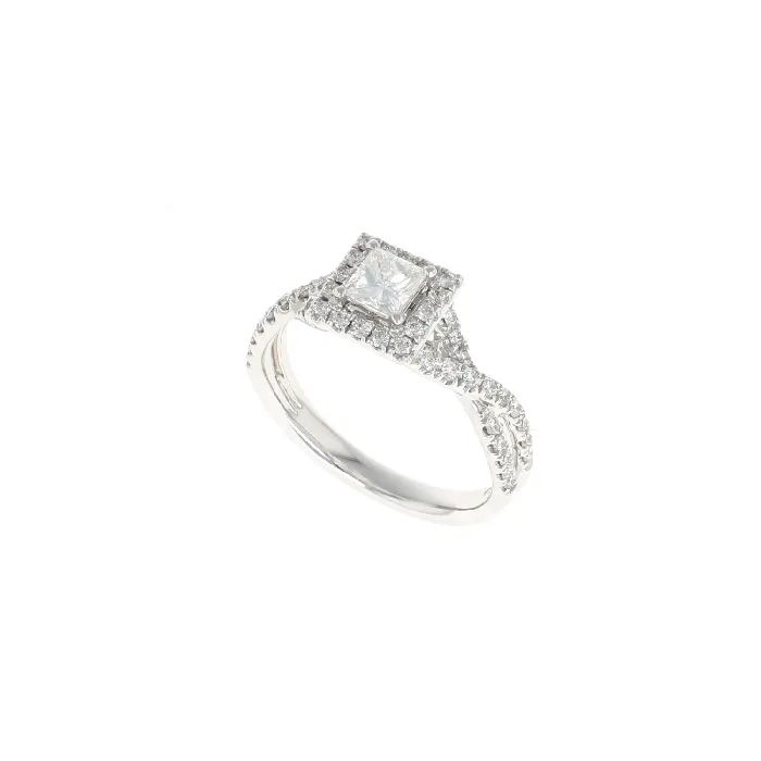 Princess Halo Complete Engagement Ring 082CTW Shop IDC estore Rings