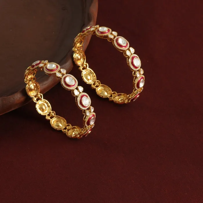 Red Elegance Moissanite Silver Bangles SILVER Rings