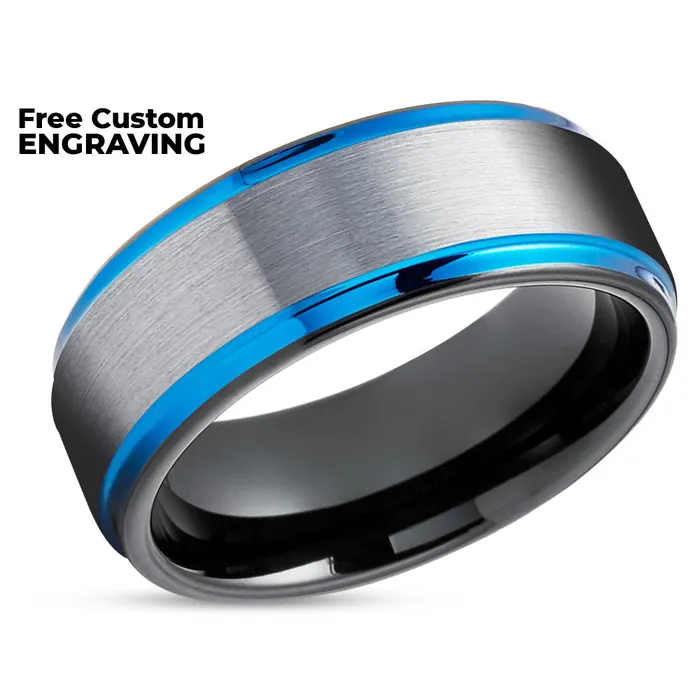 Rings Clean Casting Jewelry Black Wedding Ring Engagement Band Gray Wedding Band Tungsten Wedding Ring