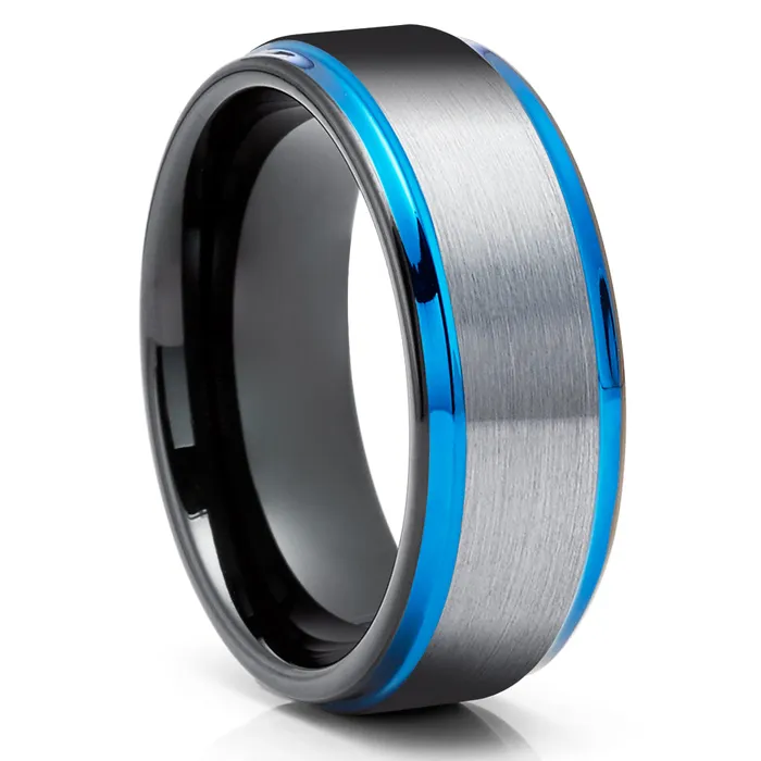 Rings Clean Casting Jewelry Black Wedding Ring Engagement Band Gray Wedding Band Tungsten Wedding Ring