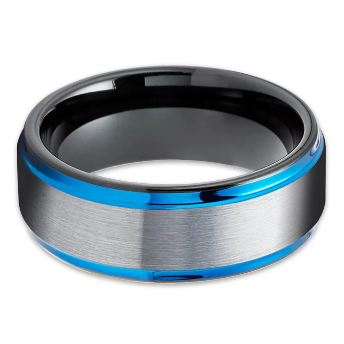 Rings Clean Casting Jewelry Black Wedding Ring Engagement Band Gray Wedding Band Tungsten Wedding Ring