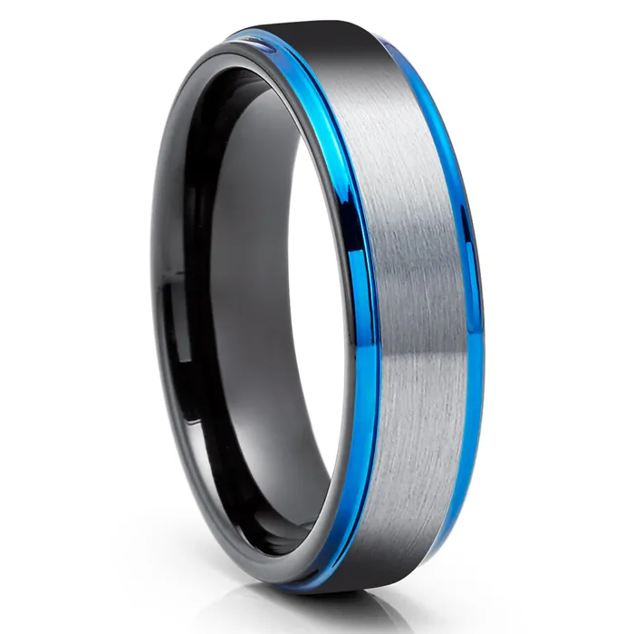 Rings Clean Casting Jewelry Black Wedding Ring Engagement Band Gray Wedding Band Tungsten Wedding Ring