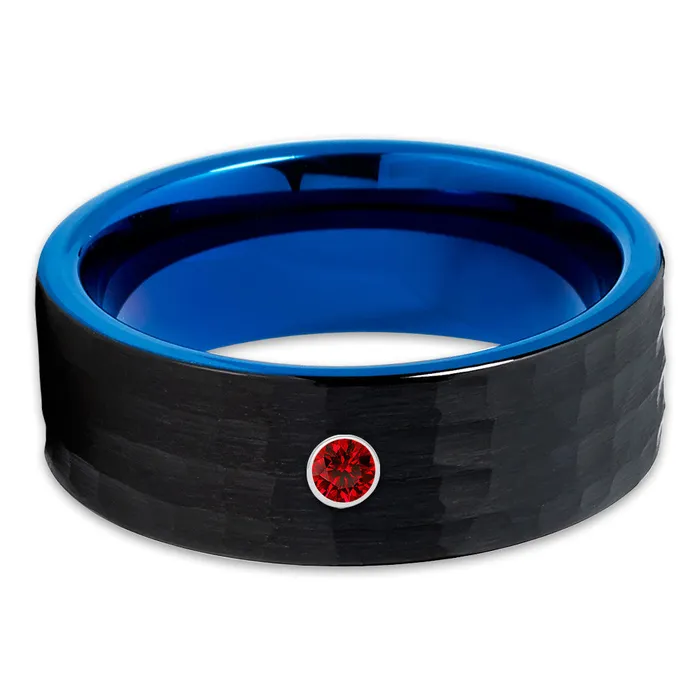 Rings Clean Casting Jewelry Blue Wedding Ring Ruby Tungsten Wedding Band Black Wedding Ring Ruby Ring