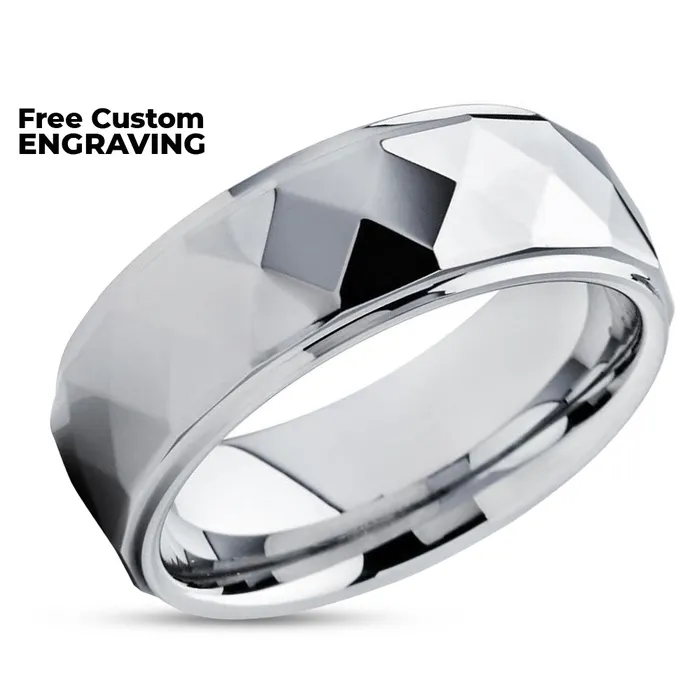 Rings Clean Casting Jewelry Tungsten Wedding Ring Silver Tungsten Ring Tungsten Carbide Ring Engagement Ring