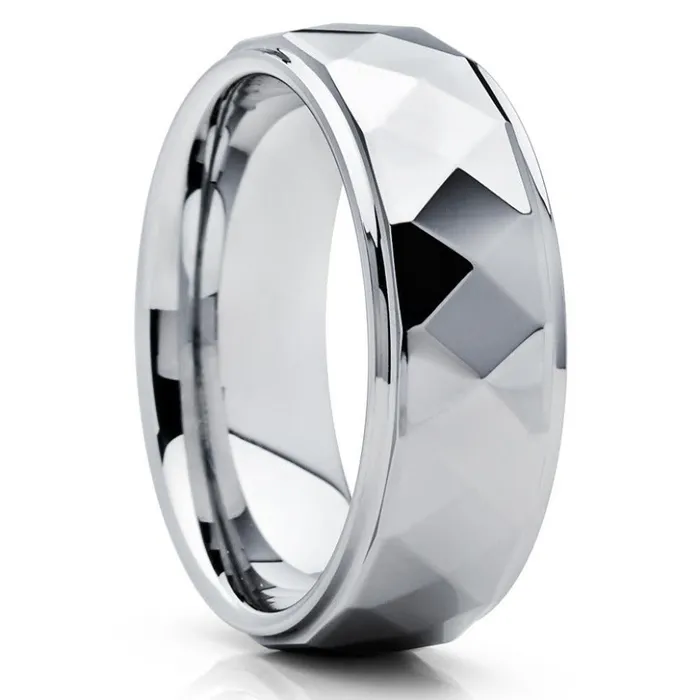 Rings Clean Casting Jewelry Tungsten Wedding Ring Silver Tungsten Ring Tungsten Carbide Ring Engagement Ring