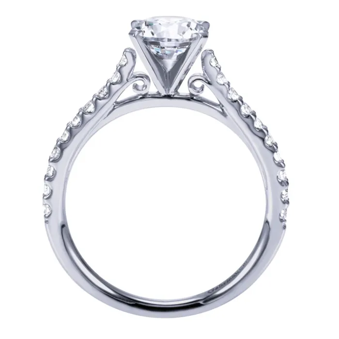 Rings Gabriel Bridal Collection White Gold Straight Engagement Ring 03 ctw International Diamond Center Rings Gabriel Bridal Collection White Gold Straight Engagement Ring 03 ctw International Diamond Center