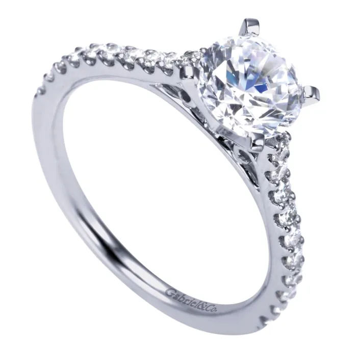 Rings Gabriel Bridal Collection White Gold Straight Engagement Ring 03 ctw International Diamond Center Rings Gabriel Bridal Collection White Gold Straight Engagement Ring 03 ctw International Diamond Center