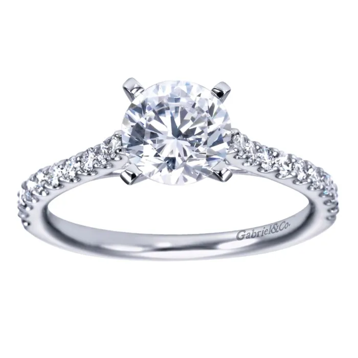 Rings Gabriel Bridal Collection White Gold Straight Engagement Ring 03 ctw International Diamond Center Rings Gabriel Bridal Collection White Gold Straight Engagement Ring 03 ctw International Diamond Center