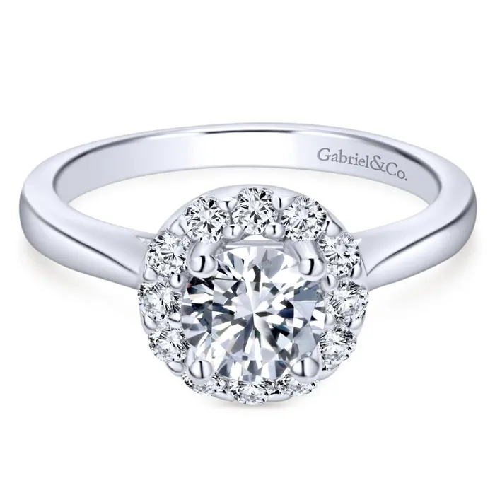 Rings International Diamond Center Gabriel Bridal Collection White Gold Diamond Halo Rounded Shank Engagement Ring 036 ctw Rings International Diamond Center Gabriel Bridal Collection White Gold Diamond Halo Rounded Shank Engagement Ring 036 ctw