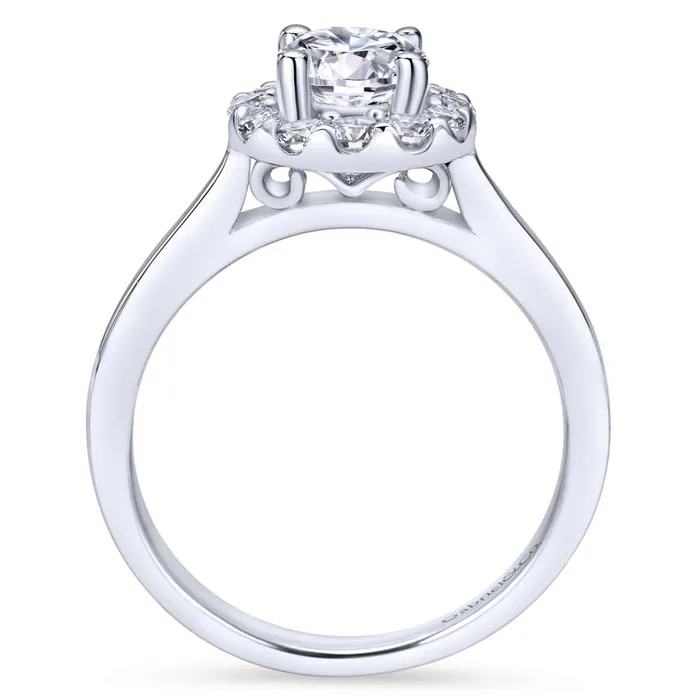 Rings International Diamond Center Gabriel Bridal Collection White Gold Diamond Halo Rounded Shank Engagement Ring 036 ctw Rings International Diamond Center Gabriel Bridal Collection White Gold Diamond Halo Rounded Shank Engagement Ring 036 ctw