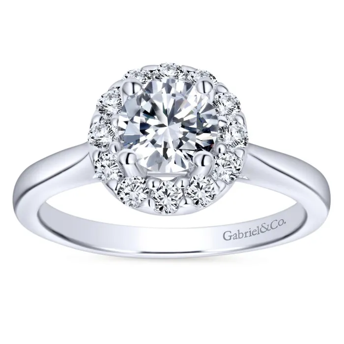 Rings International Diamond Center Gabriel Bridal Collection White Gold Diamond Halo Rounded Shank Engagement Ring 036 ctw Rings International Diamond Center Gabriel Bridal Collection White Gold Diamond Halo Rounded Shank Engagement Ring 036 ctw
