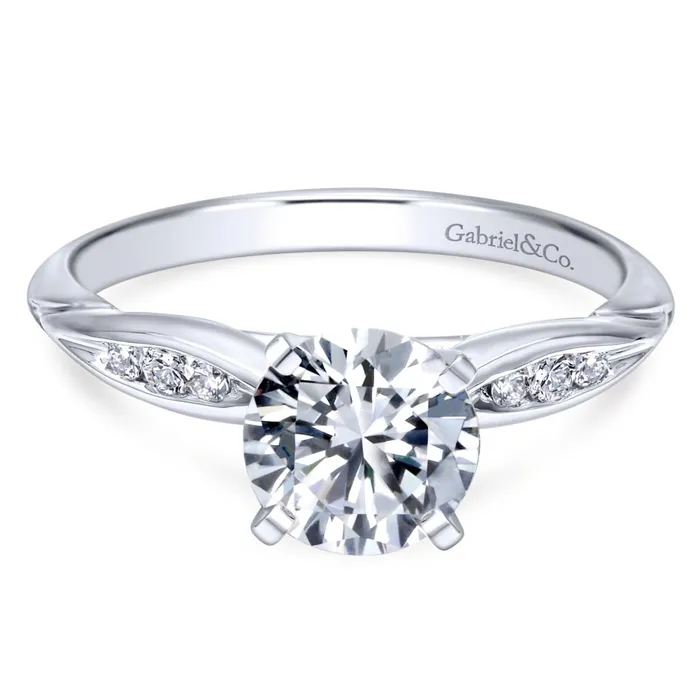Rings International Diamond Center Gabriel Bridal Collection White Gold Straight Engagement Ring 01 ctw Rings International Diamond Center Gabriel Bridal Collection White Gold Straight Engagement Ring 01 ctw