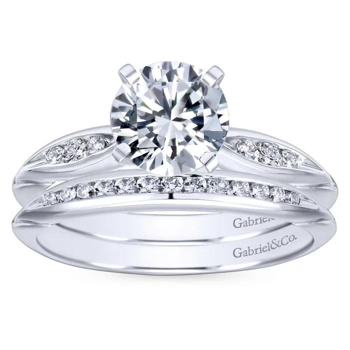 Rings International Diamond Center Gabriel Bridal Collection White Gold Straight Engagement Ring 01 ctw Rings International Diamond Center Gabriel Bridal Collection White Gold Straight Engagement Ring 01 ctw