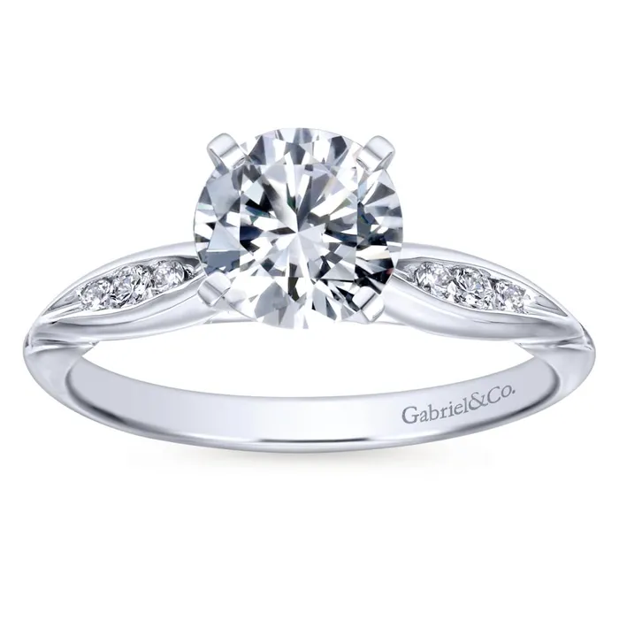 Rings International Diamond Center Gabriel Bridal Collection White Gold Straight Engagement Ring 01 ctw Rings International Diamond Center Gabriel Bridal Collection White Gold Straight Engagement Ring 01 ctw