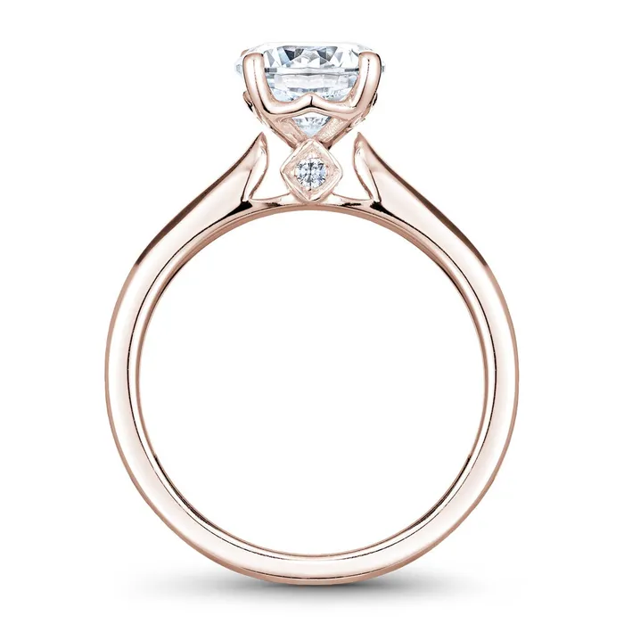 Rings International Diamond Center Noam Carver Rose Gold Solitaire Engagement Ring Setting 002 CTW