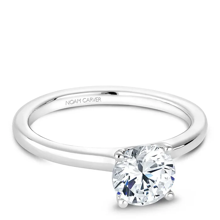 Rings International Diamond Center Noam Carver White Gold Solitaire Engagement Ring Setting