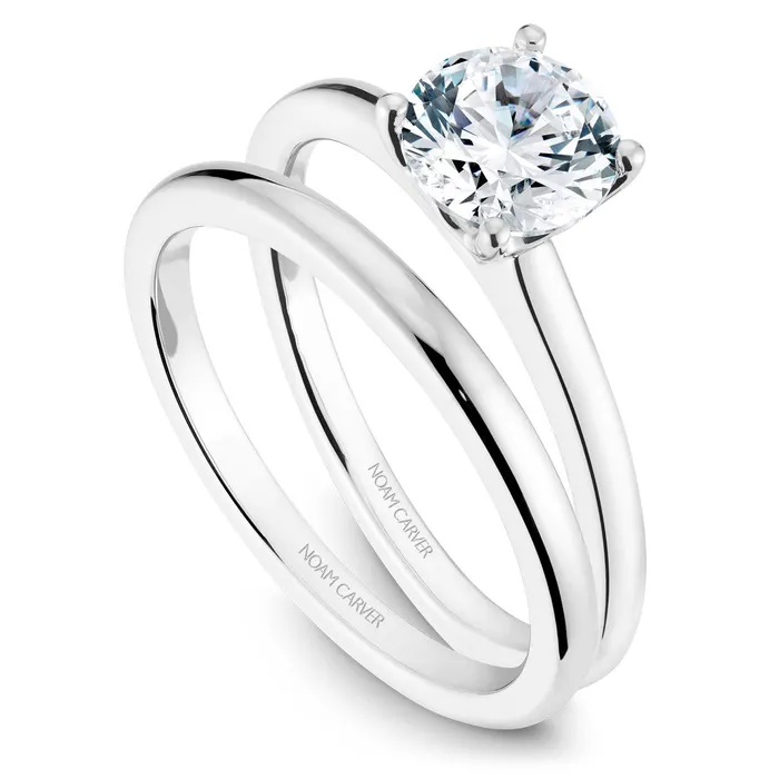 Rings International Diamond Center Noam Carver White Gold Solitaire Engagement Ring Setting