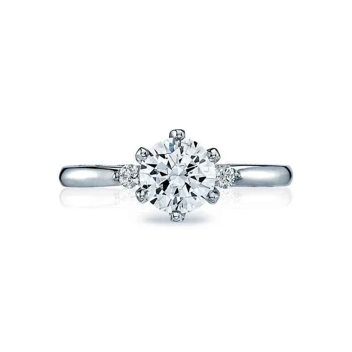 Rings International Diamond Center Tacori 18k White Gold Sculpted Crescent Round Diamond Engagement Ring Setting 007 CTW Rings International Diamond Center Tacori 18k White Gold Sculpted Crescent Round Diamond Engagement Ring Setting 007 CTW