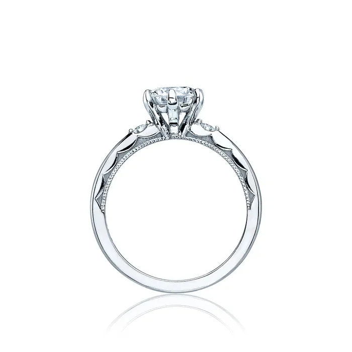 Rings International Diamond Center Tacori 18k White Gold Sculpted Crescent Round Diamond Engagement Ring Setting 007 CTW Rings International Diamond Center Tacori 18k White Gold Sculpted Crescent Round Diamond Engagement Ring Setting 007 CTW
