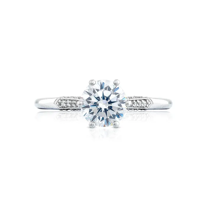 Rings International Diamond Center Tacori 18k White Gold Simply Tacori Round Diamond Engagement Ring Setting 011 CTW Rings International Diamond Center Tacori 18k White Gold Simply Tacori Round Diamond Engagement Ring Setting 011 CTW
