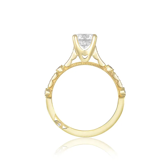 Rings International Diamond Center Tacori 18k Yellow Gold Sculpted Crescent Round Diamond Engagement Ring Setting 015 CTW Rings International Diamond Center Tacori 18k Yellow Gold Sculpted Crescent Round Diamond Engagement Ring Setting 015 CTW