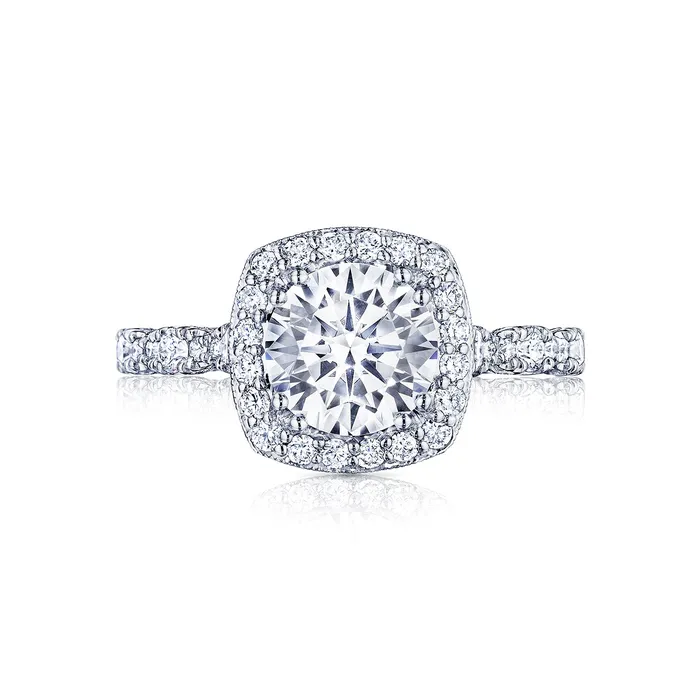 Rings International Diamond Center Tacori Platinum Petite Crescent Round Diamond Engagement Ring Setting 065 CTW Rings International Diamond Center Tacori Platinum Petite Crescent Round Diamond Engagement Ring Setting 065 CTW