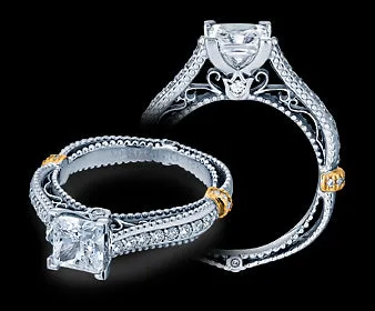 Rings International Diamond Center Verragio Venetian Princess Diamond Engagement Ring Setting 030 CTW Rings International Diamond Center Verragio Venetian Princess Diamond Engagement Ring Setting 030 CTW