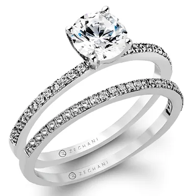 Rings International Diamond Center Zeghani Engagement Ring and Wedding Band Set ZR260 Rings International Diamond Center Zeghani Engagement Ring and Wedding Band Set ZR260