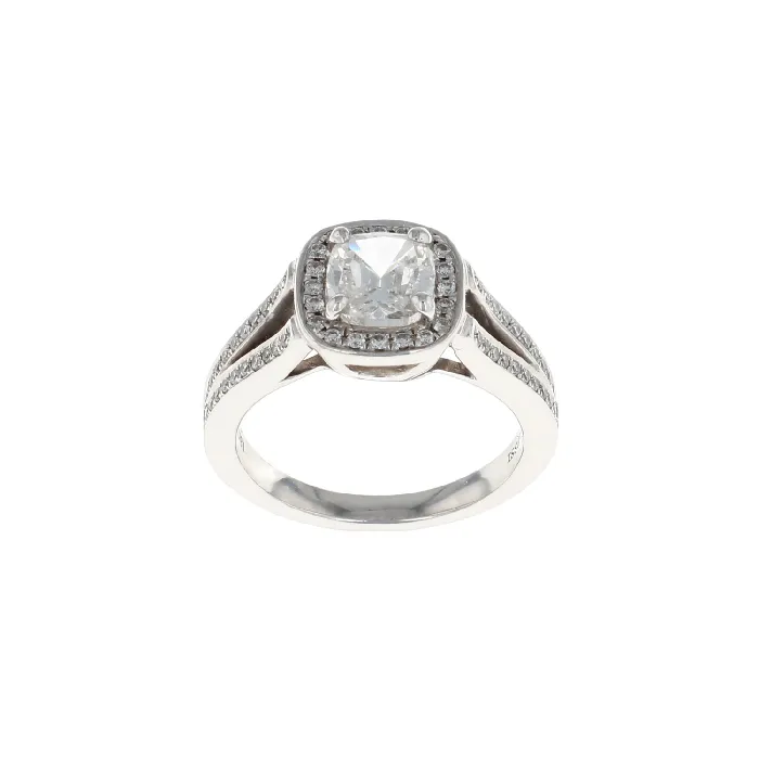 Rings Shop IDC estore Cushion Halo Complete Engagement Ring 130CTW