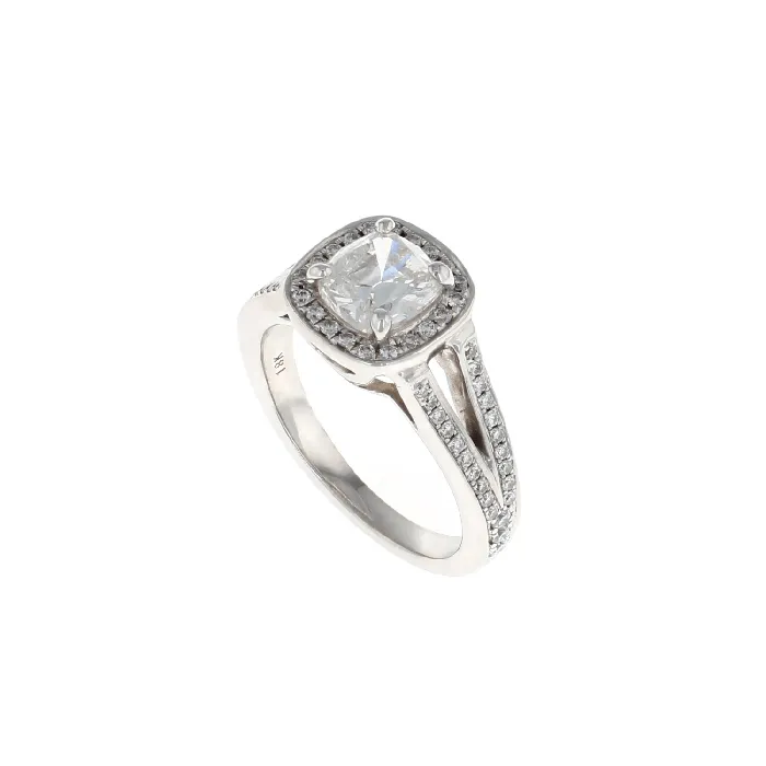 Rings Shop IDC estore Cushion Halo Complete Engagement Ring 130CTW