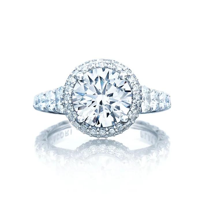 Rings Tacori Platinum RoyalT Round Diamond Engagement Ring Setting 192 CTW International Diamond Center Rings Tacori Platinum RoyalT Round Diamond Engagement Ring Setting 192 CTW International Diamond Center