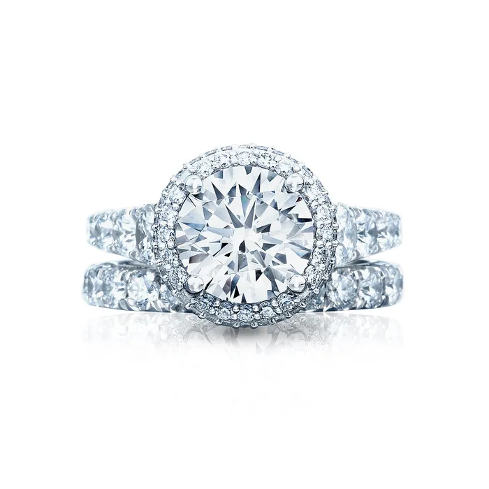 Rings Tacori Platinum RoyalT Round Diamond Engagement Ring Setting 192 CTW International Diamond Center Rings Tacori Platinum RoyalT Round Diamond Engagement Ring Setting 192 CTW International Diamond Center