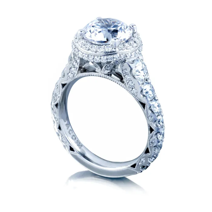 Rings Tacori Platinum RoyalT Round Diamond Engagement Ring Setting 192 CTW International Diamond Center Rings Tacori Platinum RoyalT Round Diamond Engagement Ring Setting 192 CTW International Diamond Center