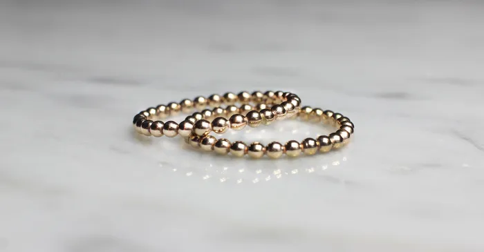 Rings TheLittleCatholic Gold Filled Beaded ring