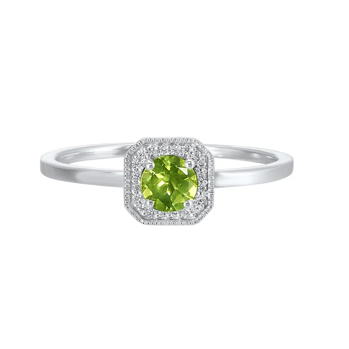 Rings White Gold Diamond and Peridot Gemstone Ring International Diamond Center Rings White Gold Diamond and Peridot Gemstone Ring International Diamond Center