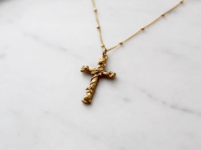 Rose Cross Necklace TheLittleCatholic Necklaces