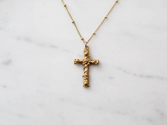 Rose Cross Necklace TheLittleCatholic Necklaces
