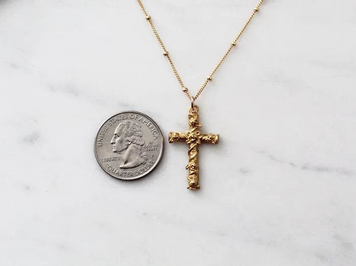 Rose Cross Necklace TheLittleCatholic Necklaces