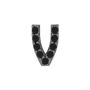 SG Fine Charm Necklaces Slider Pave Letter V Charm