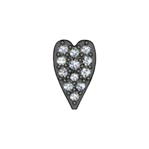 SG Fine Charm Necklaces Slider White Diamond Heart Charm