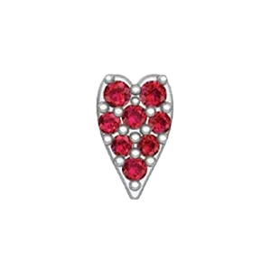 SG Fine Charm Necklaces Slider White Diamond Heart Charm