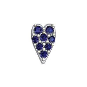 SG Fine Charm Necklaces Slider White Diamond Heart Charm