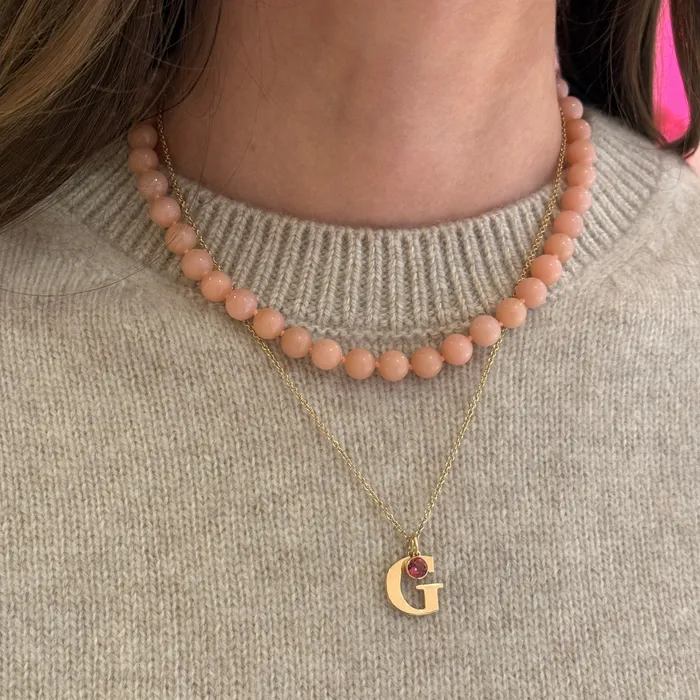 SG Fine Necklaces Pink Opal Beaded Necklace