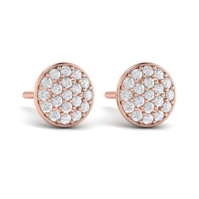 Shop IDC estore Earrings Vlora Marisol 14K Diamond Disc Stud Earrings 048CTW