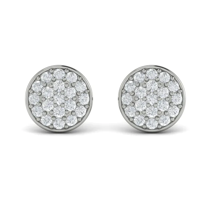 Shop IDC estore Earrings Vlora Marisol 14K Diamond Disc Stud Earrings 048CTW
