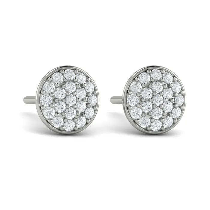 Shop IDC estore Earrings Vlora Marisol 14K Diamond Disc Stud Earrings 048CTW
