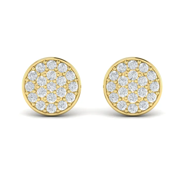 Shop IDC estore Earrings Vlora Marisol 14K Diamond Disc Stud Earrings 048CTW