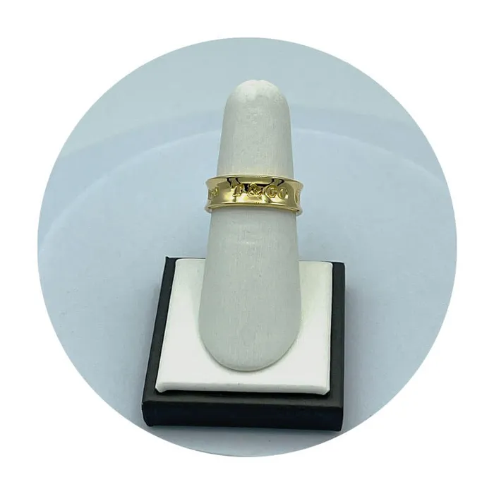 Shop IDC estore Rings Estate 18K Yellow Gold Tiffany Co Concave Band