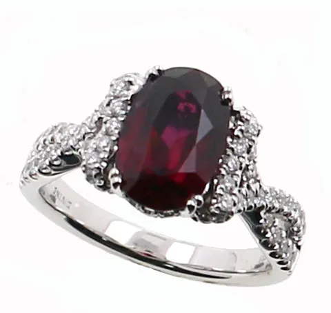 Shop IDC estore Rings Ruby and Diamond Fashion Ring