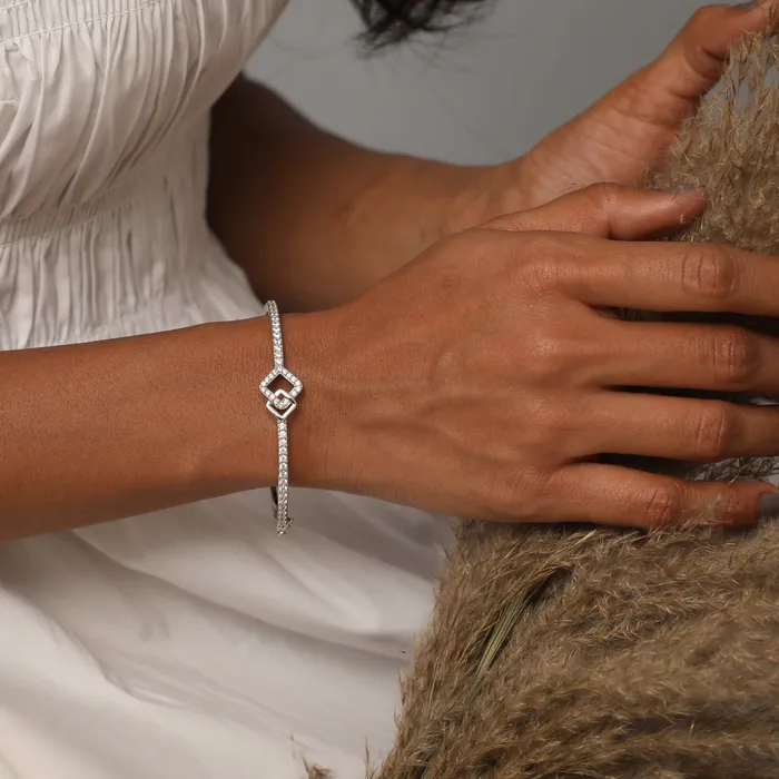 SILVER Bracelets Gatsby Delicate CZ Silver Bracelet